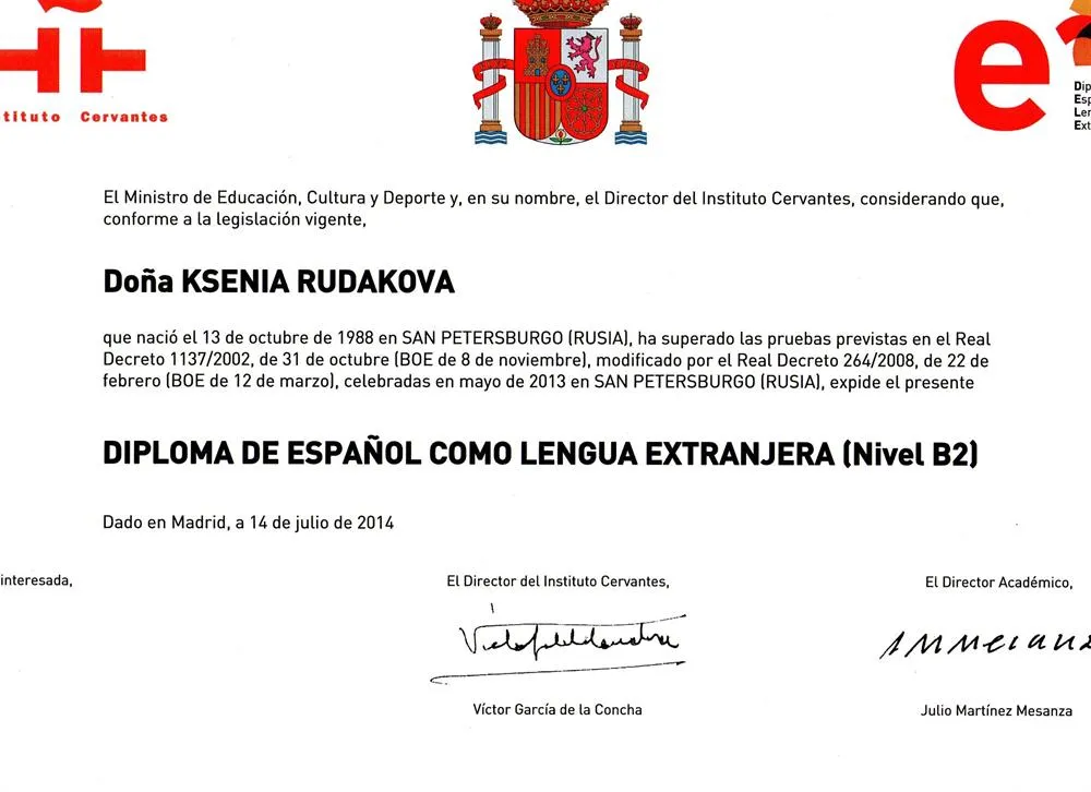 Diploma de Espanol como Lengua Extranjera