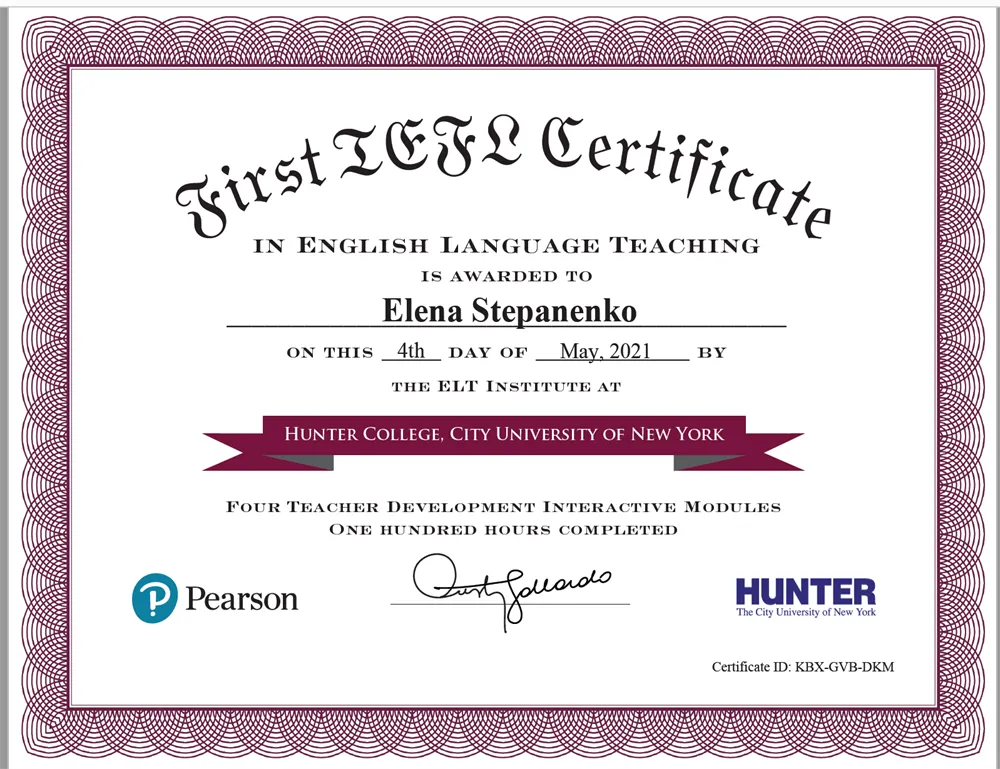 Teaching English as a foreign language 