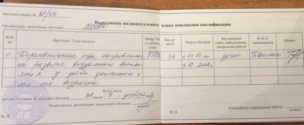 Повышение квалификации как педагога-психолога