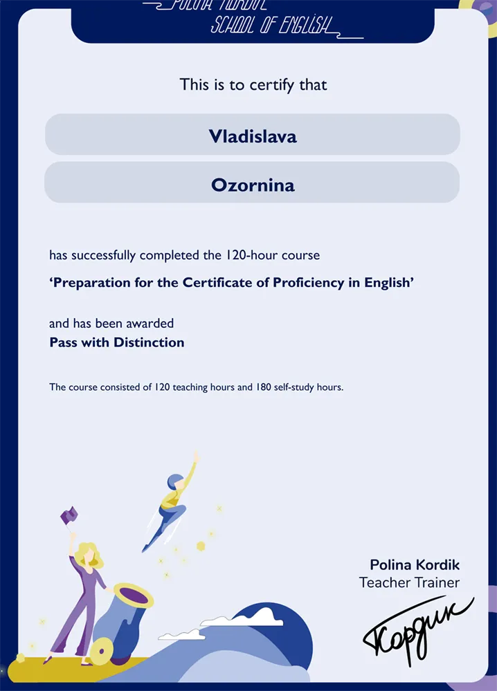 Preparation for the Certificate of Proficiency in English
