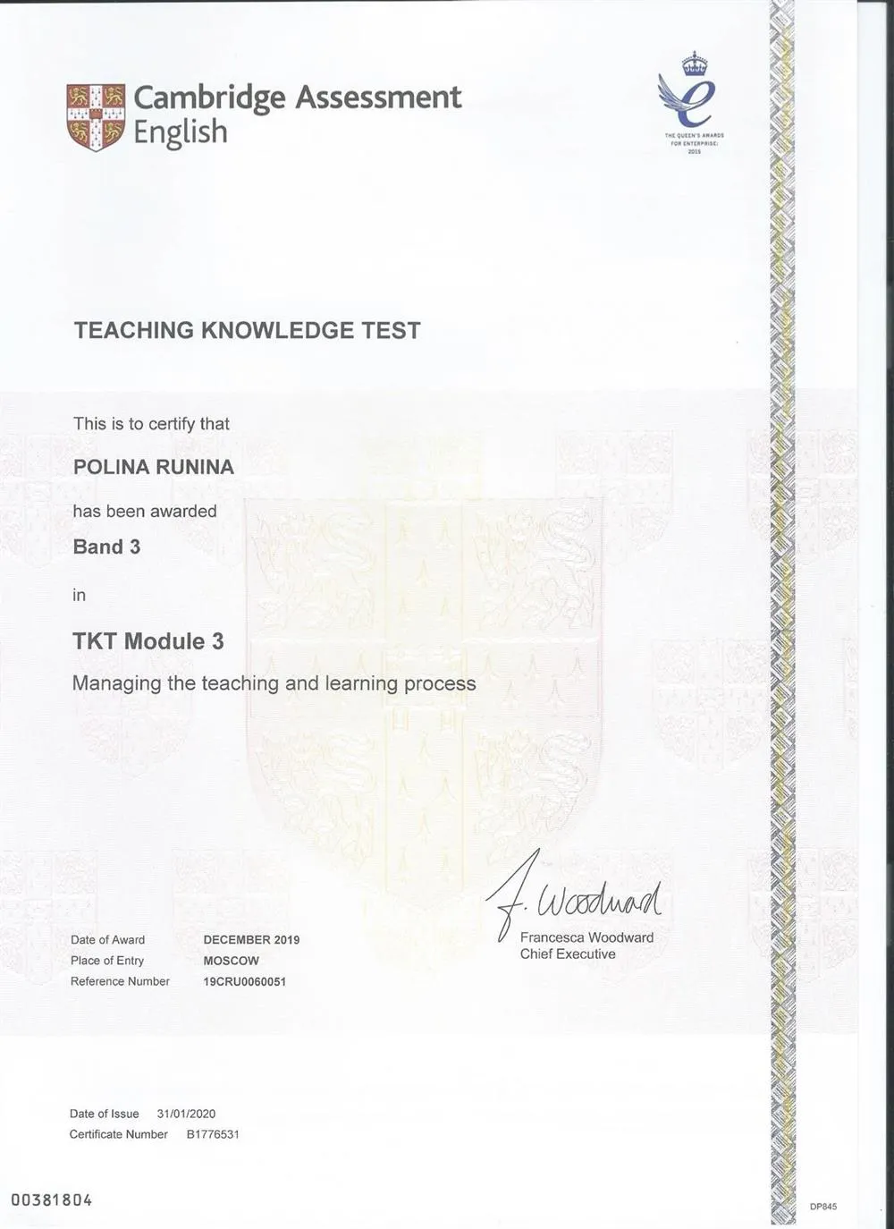 Teaching Knowledge Test (Module 3)