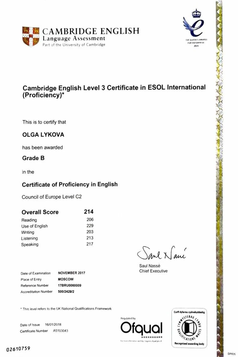 Cambridge Proficiency