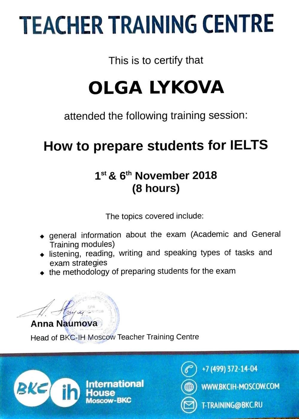 BKC preparing students for IELTS