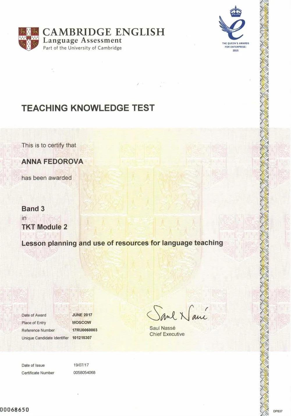TEACHING KNOWLEDGE TEST Module 2