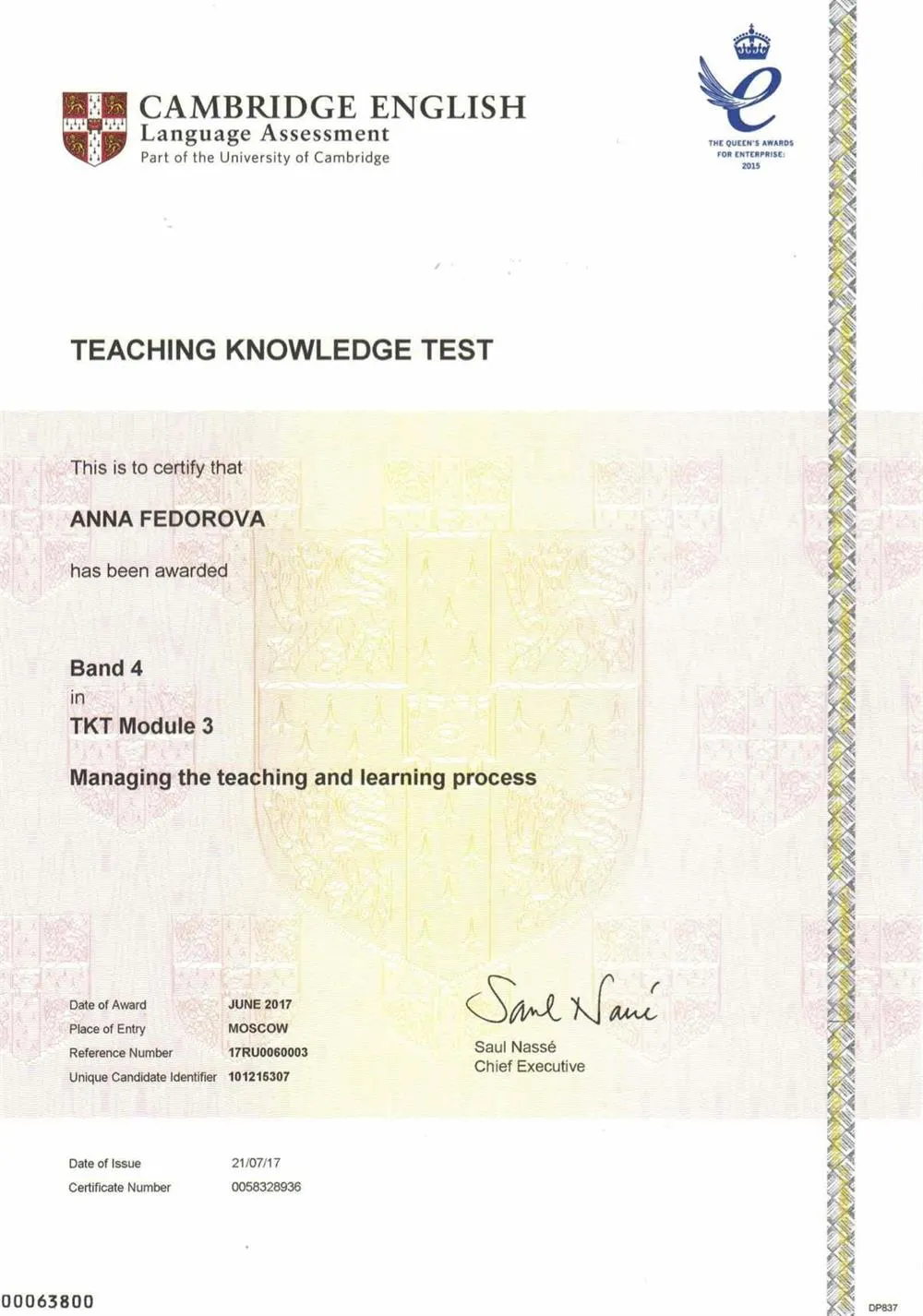 TEACHING KNOWLEDGE TEST Module 3