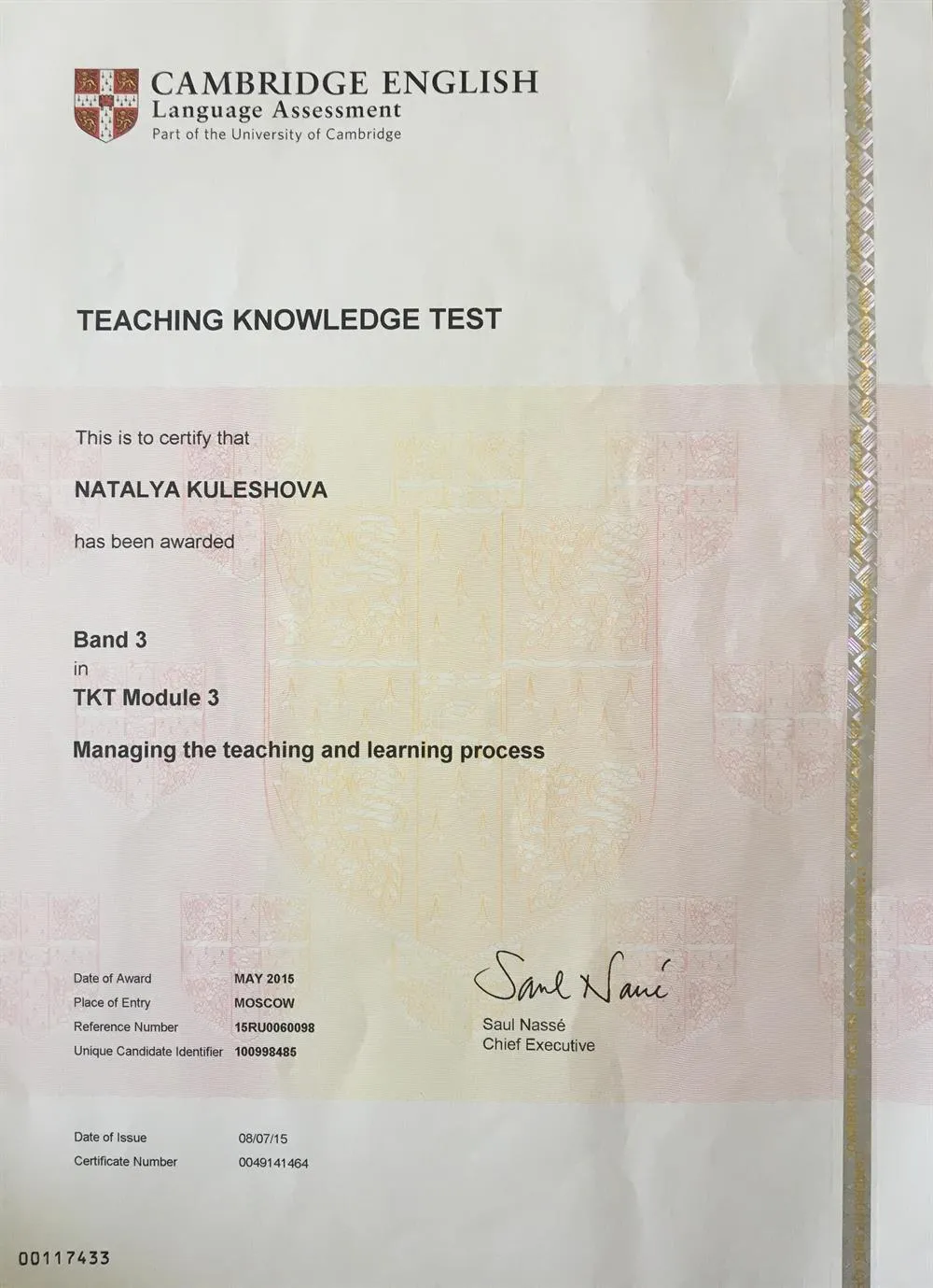 Cambridge TKT Module 3