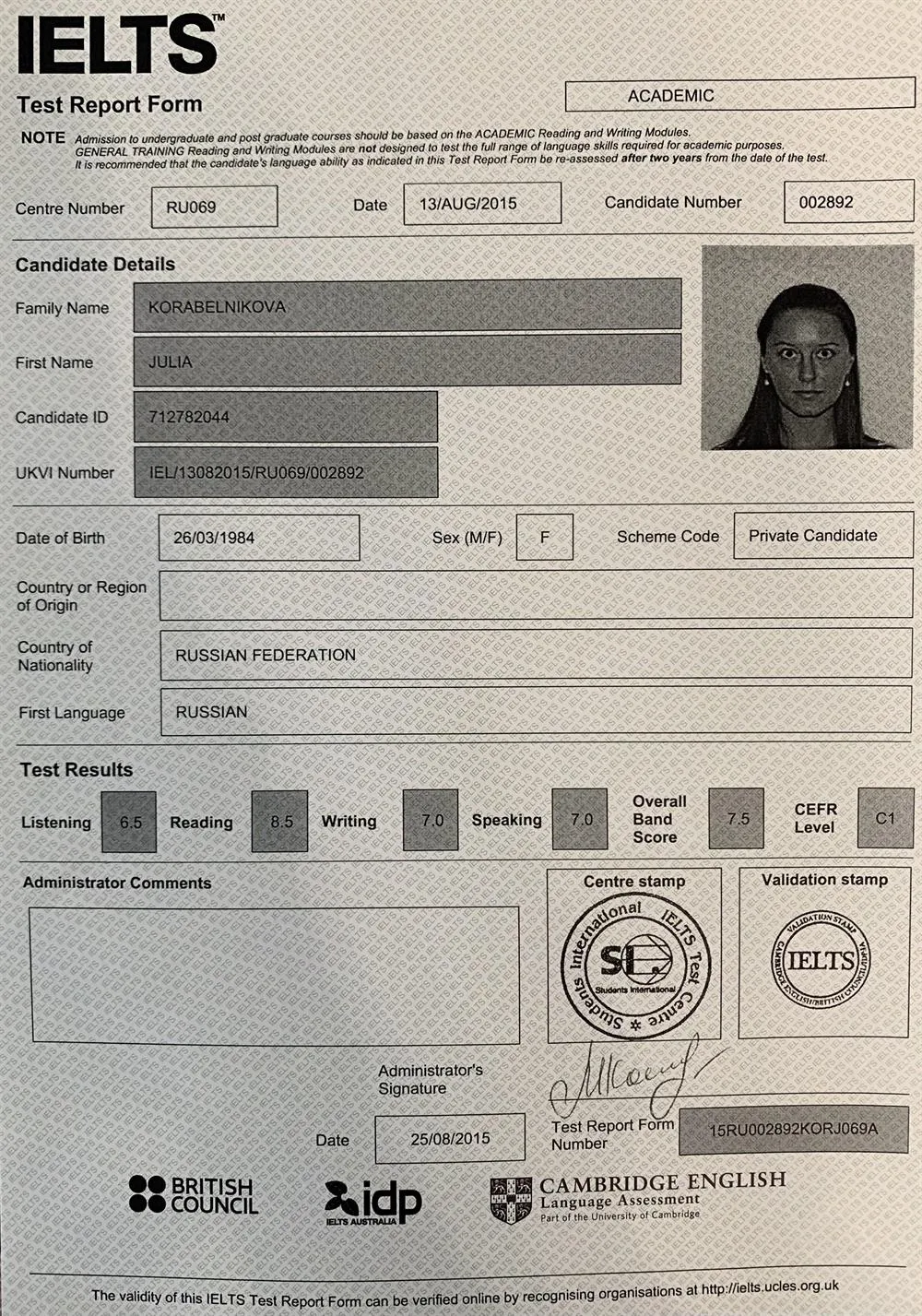 IELTS Academic 2015 _ Overall Band 7.5