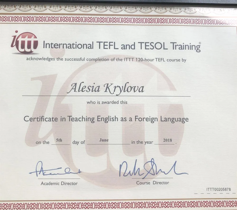 TEFL and TESOL Certificate 