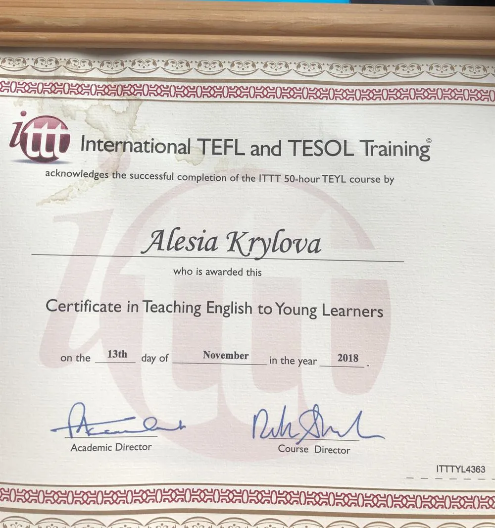 Tefl и Tesol для детей
