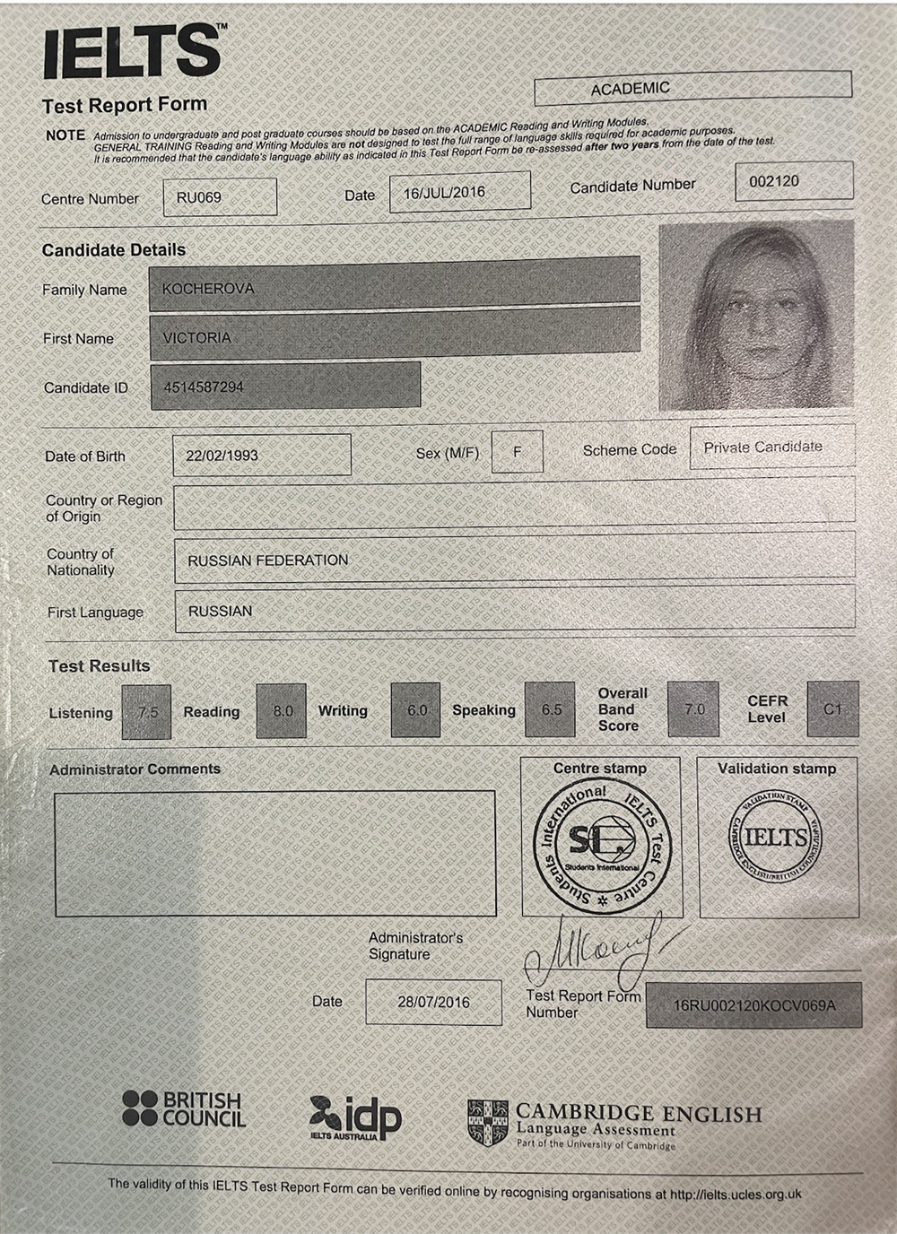 IELTS 7.0