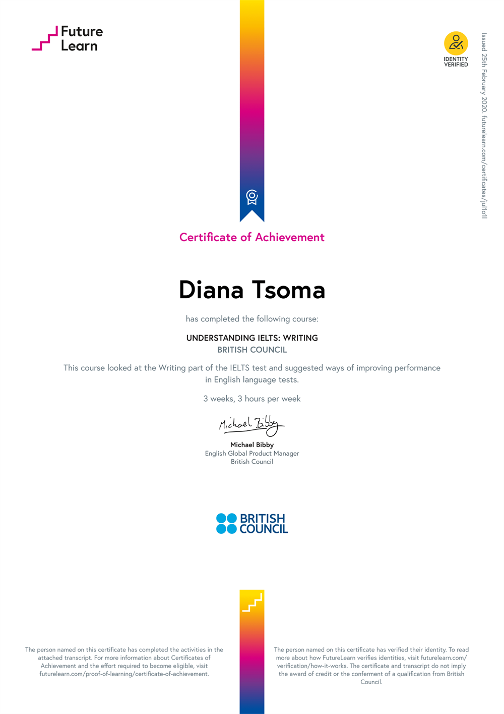 TEACHING IELTS Writing Certificate