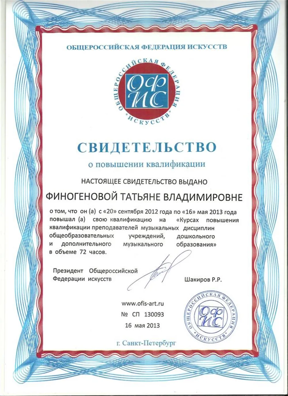Свидетельство