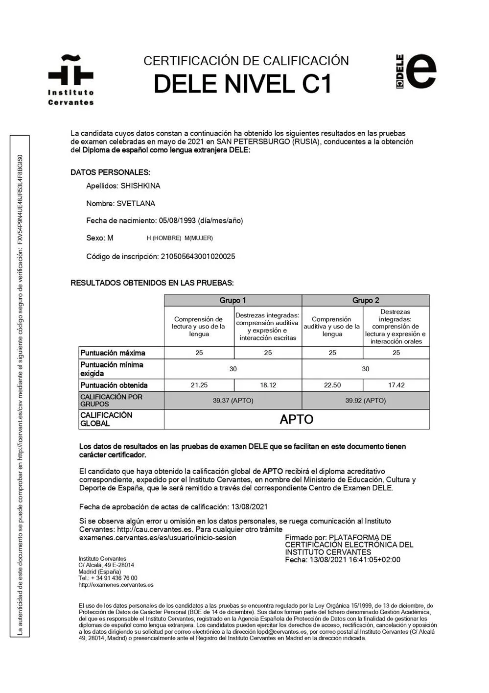 DELE C1 (certificacion)