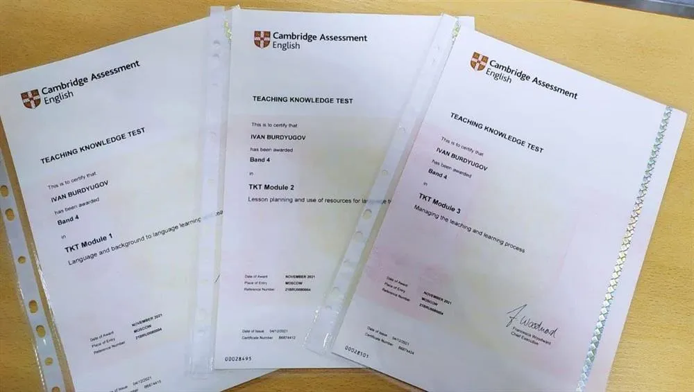TKT (TEACHING KNOWLEDGE TEST) Modules 1-3, Band 4