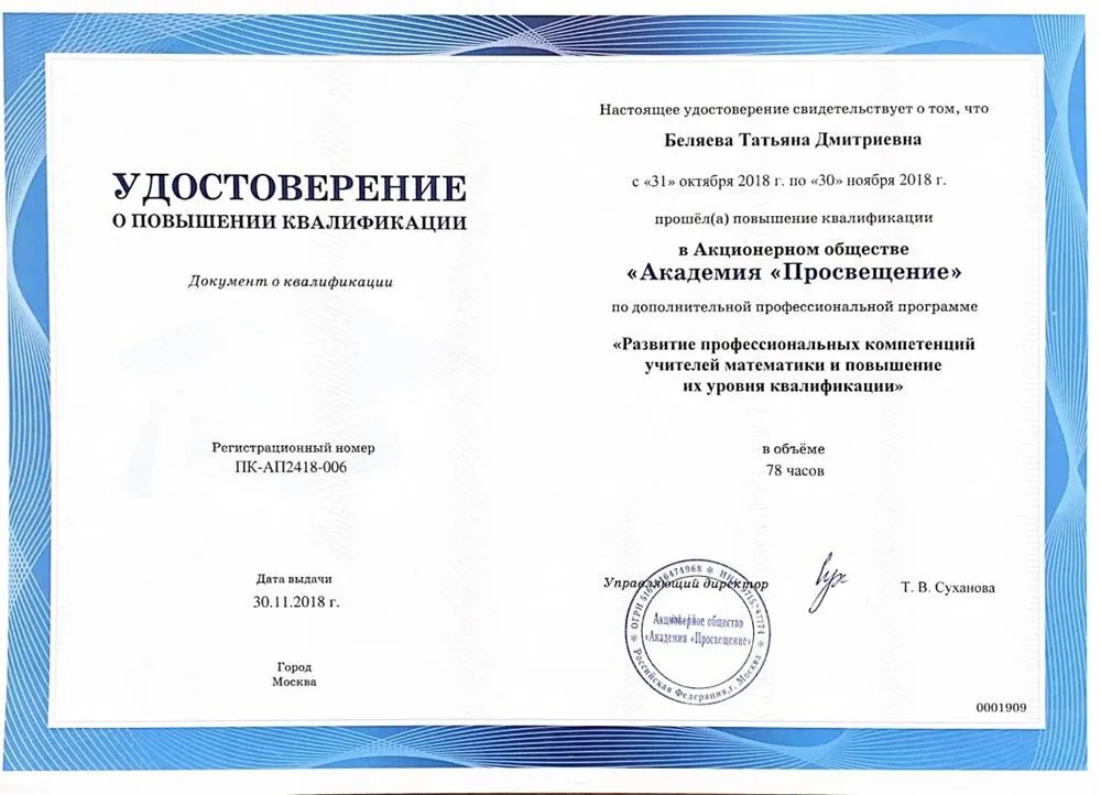 Повышение квалификации 