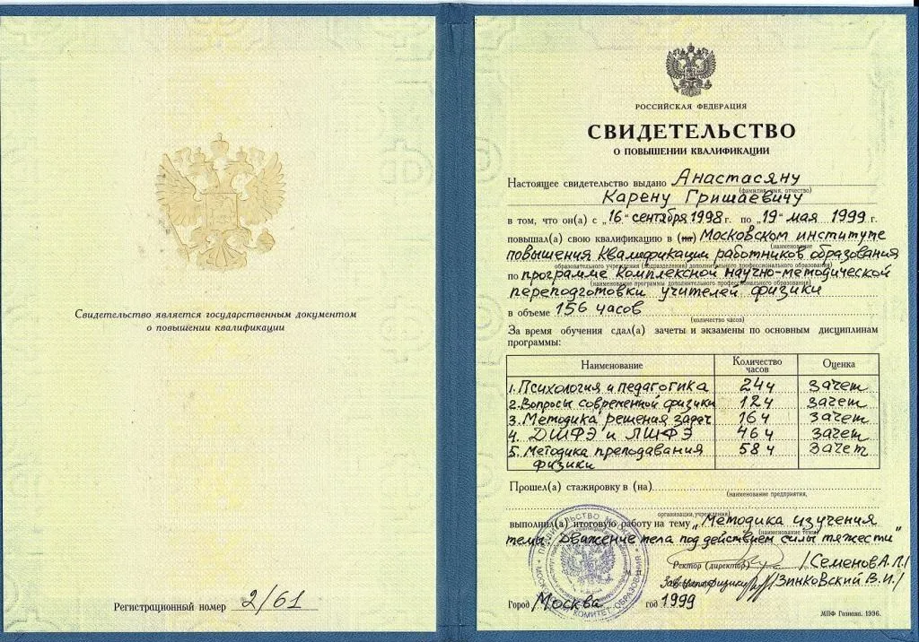 Свидетельство