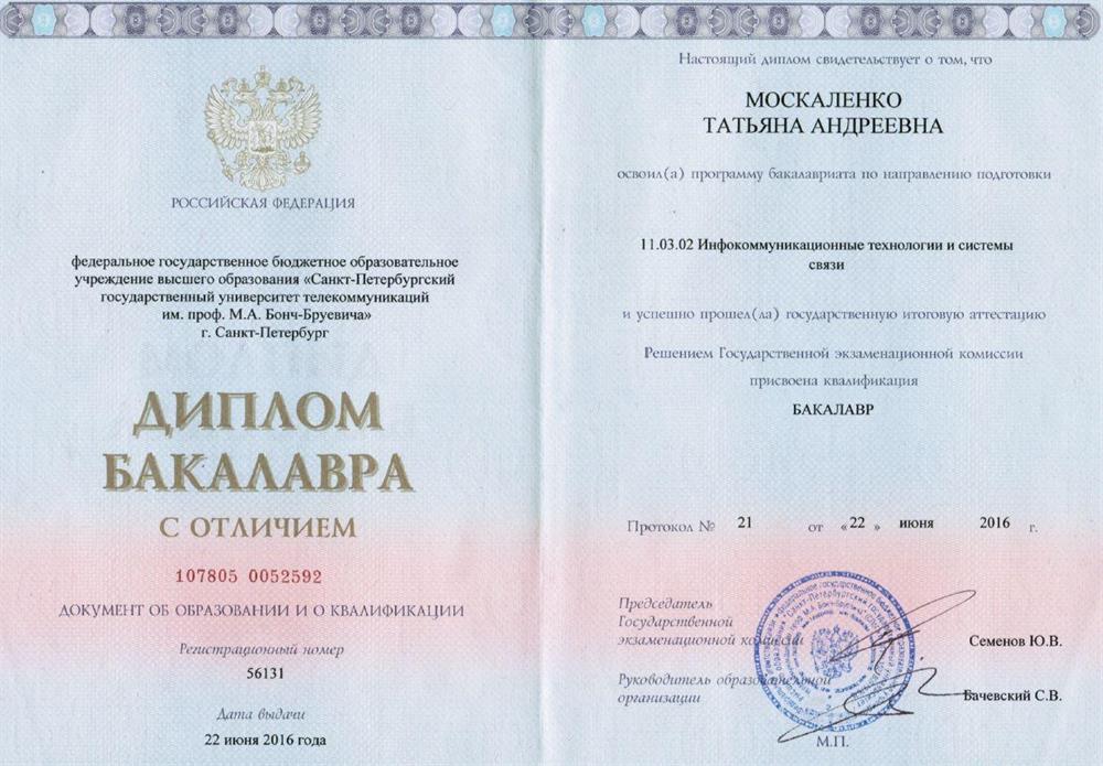 Диплом бакалавра