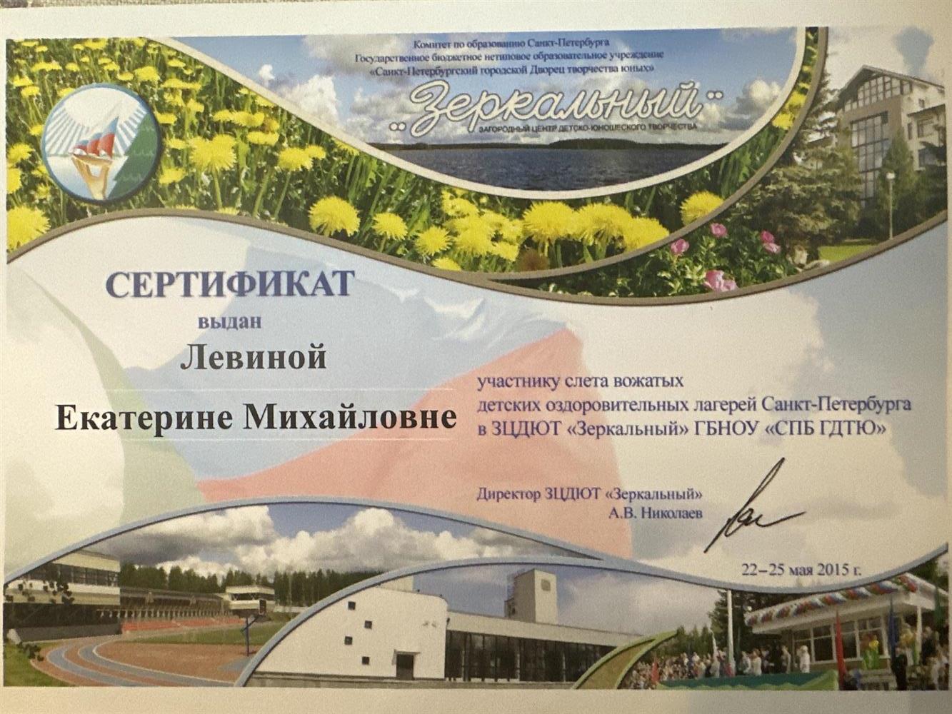 Сертификат участника 