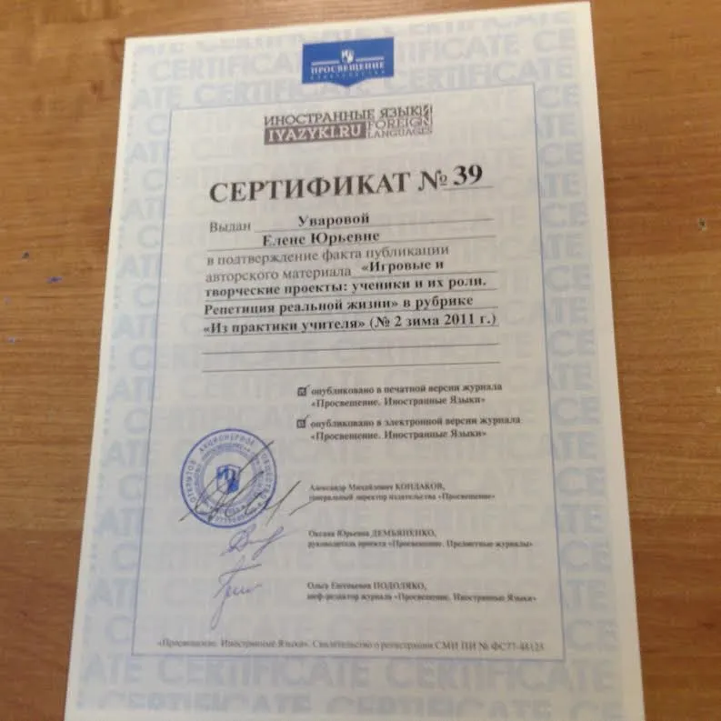 Публикации
