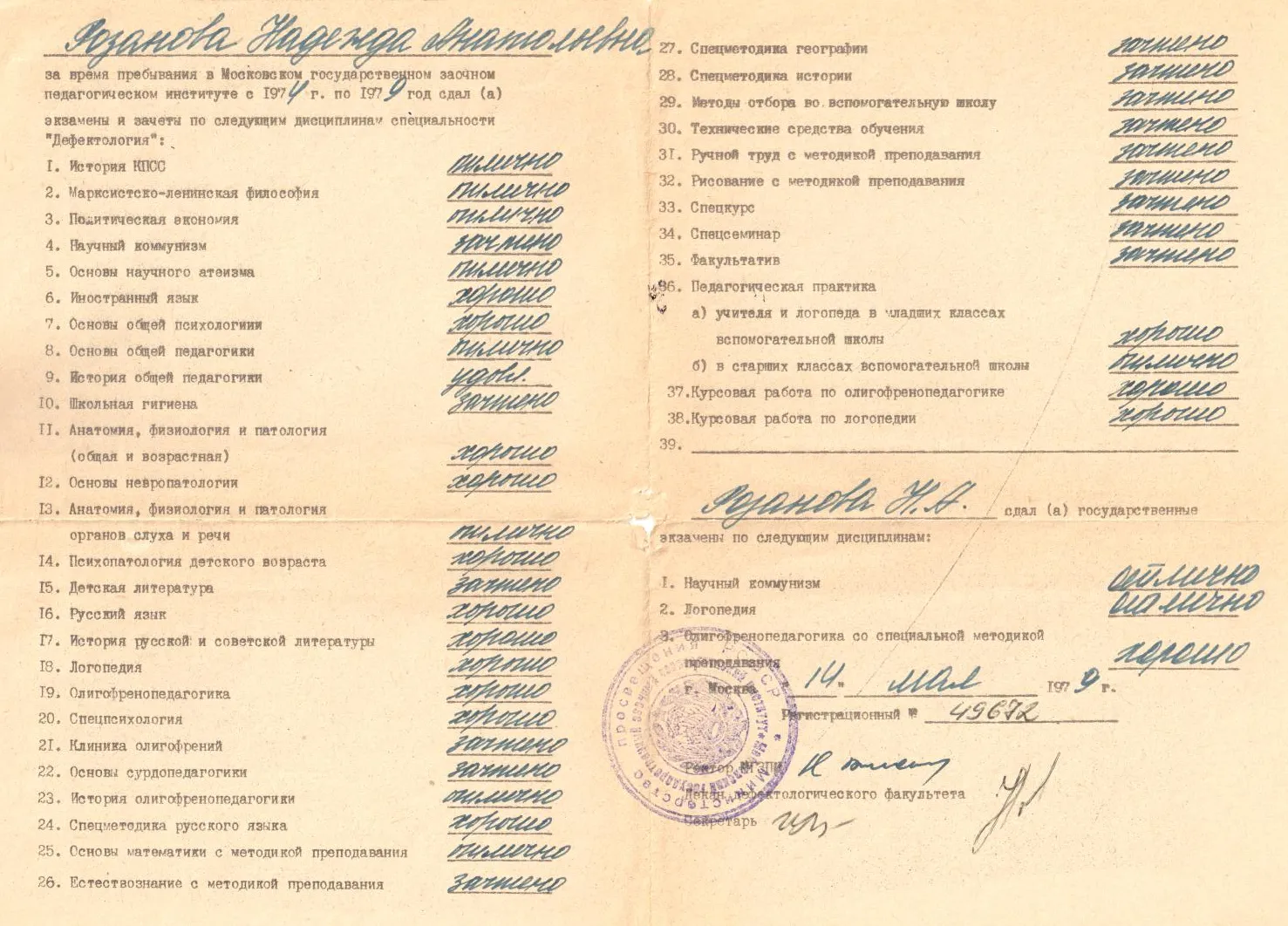 Приложение к диплому