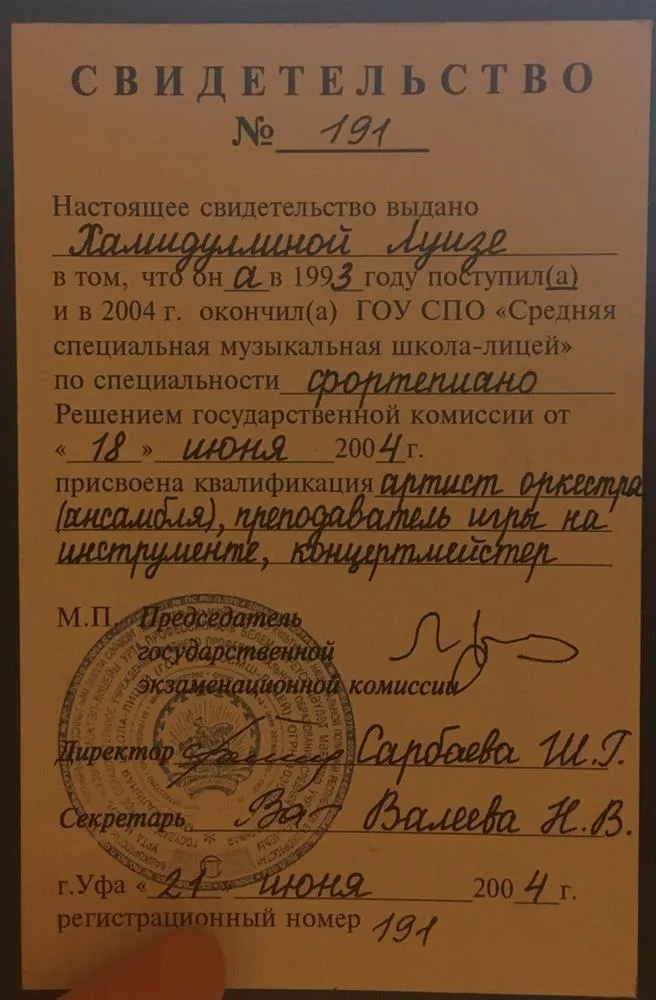 Свидетельство