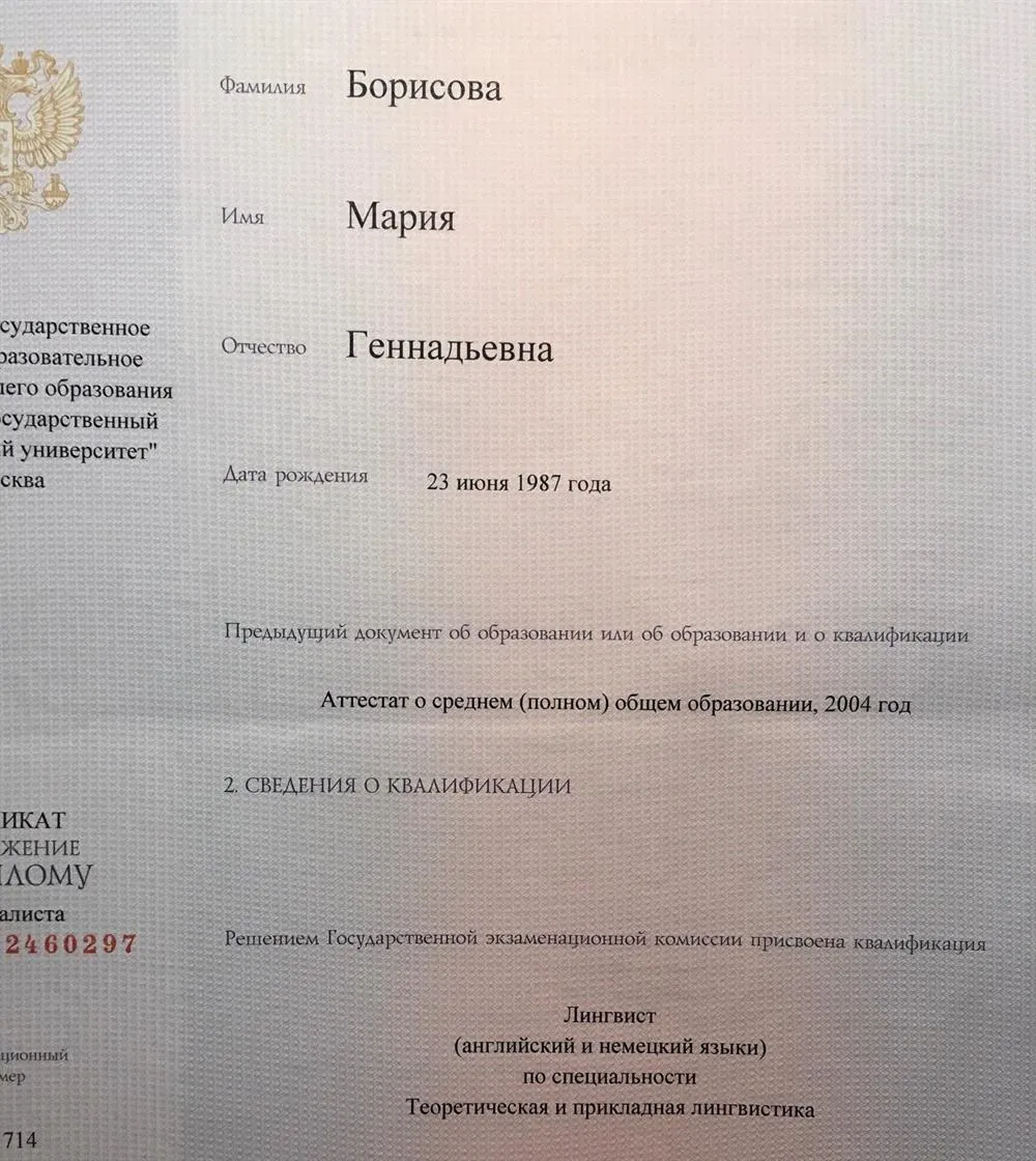 Приложение к диплому