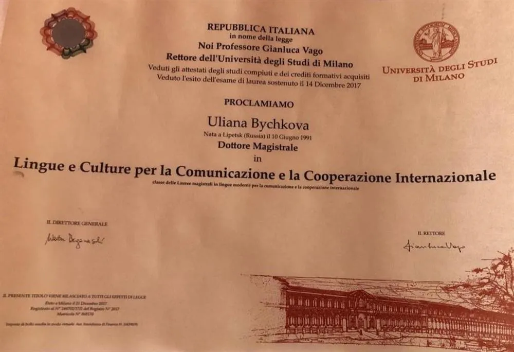 Laurea magistrale (Universita degli studi di Milano)