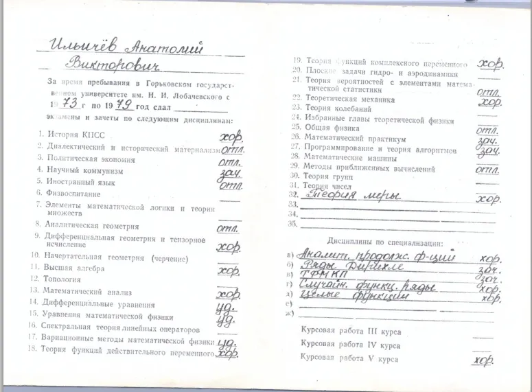 Приложение к диплому