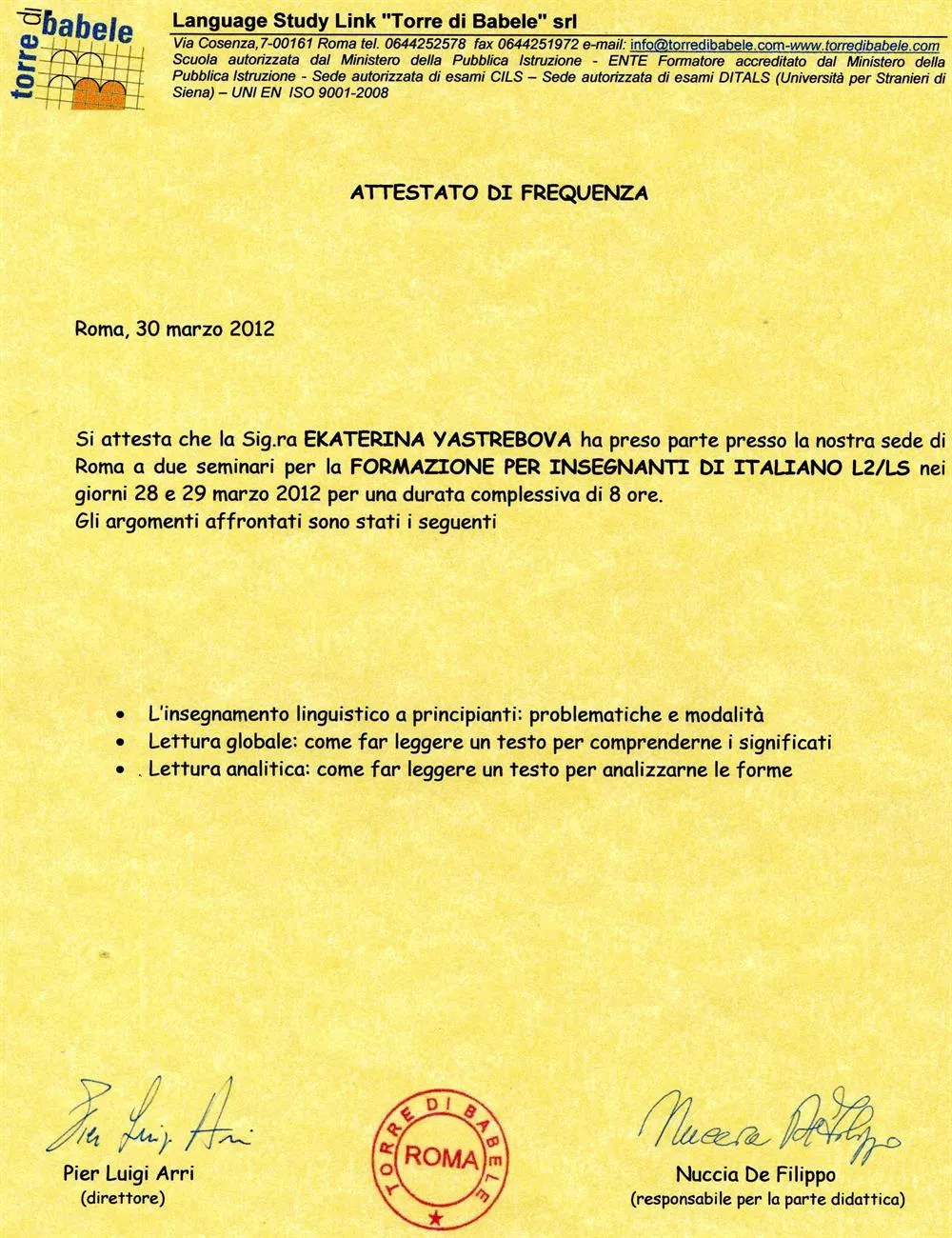 Formazione per insegnanti di italiano L2/LS