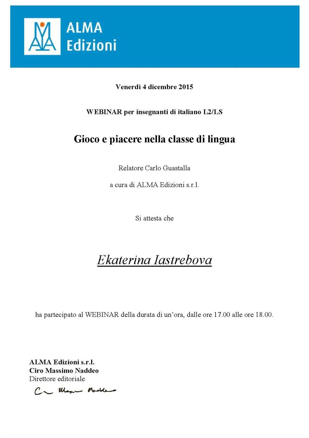 Gioco e piacere nella classe di lingua