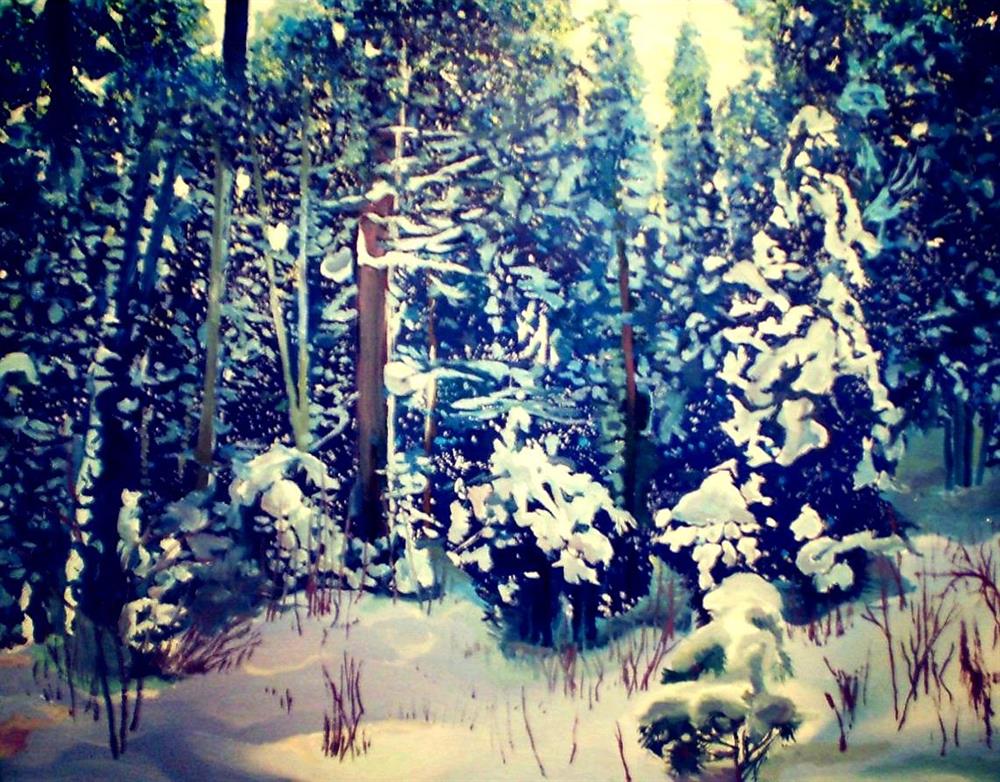 лес. Зима.