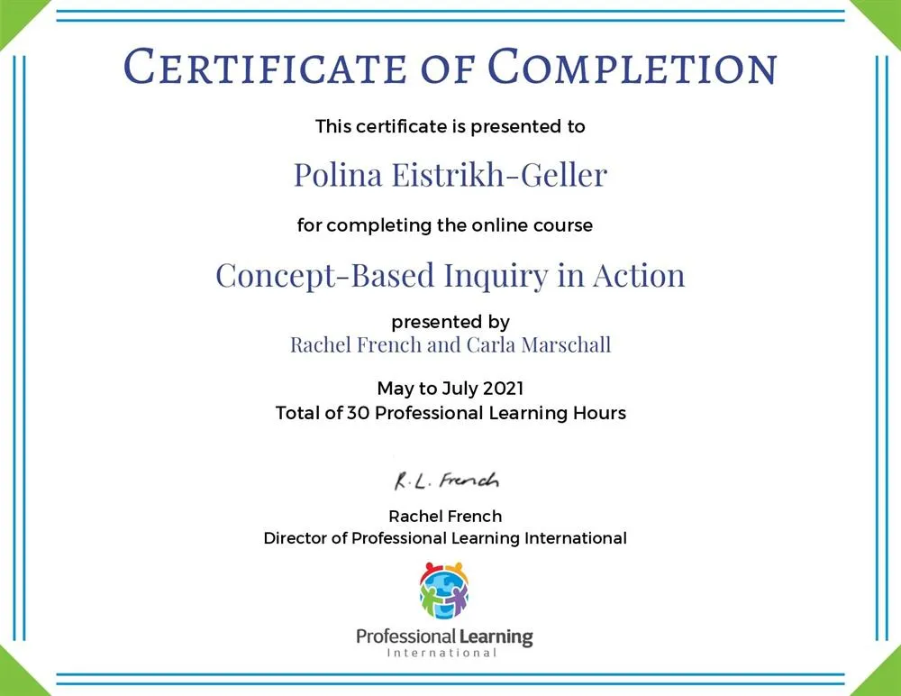 Concept - Based Inquiry In Action