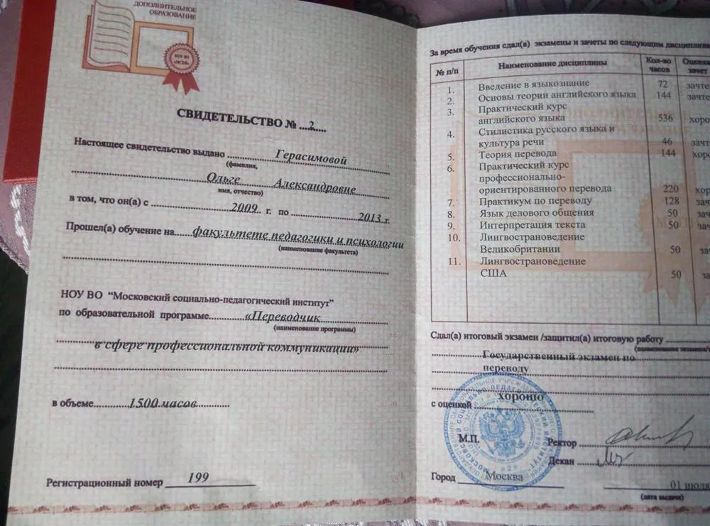 Свидетельство