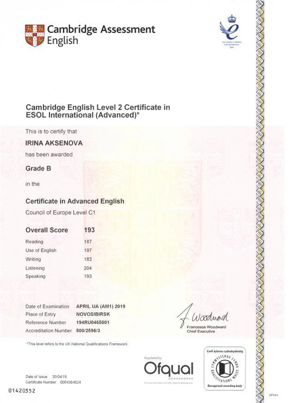 Cambridge Assessment English C1