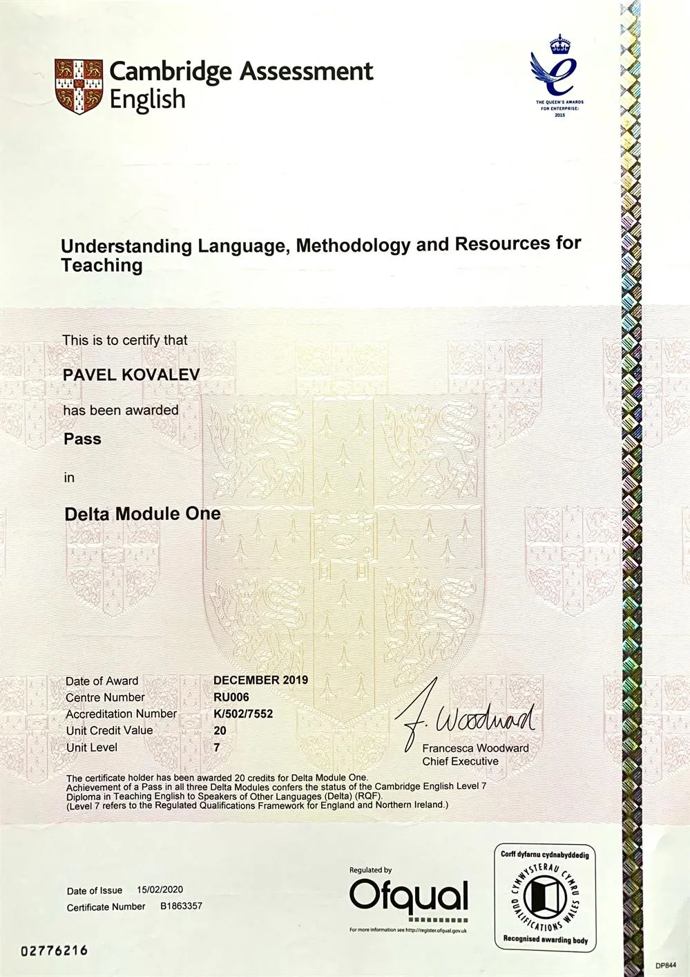 DELTA Module 1 (Diploma in Teaching English to Speakers of Other Languages)