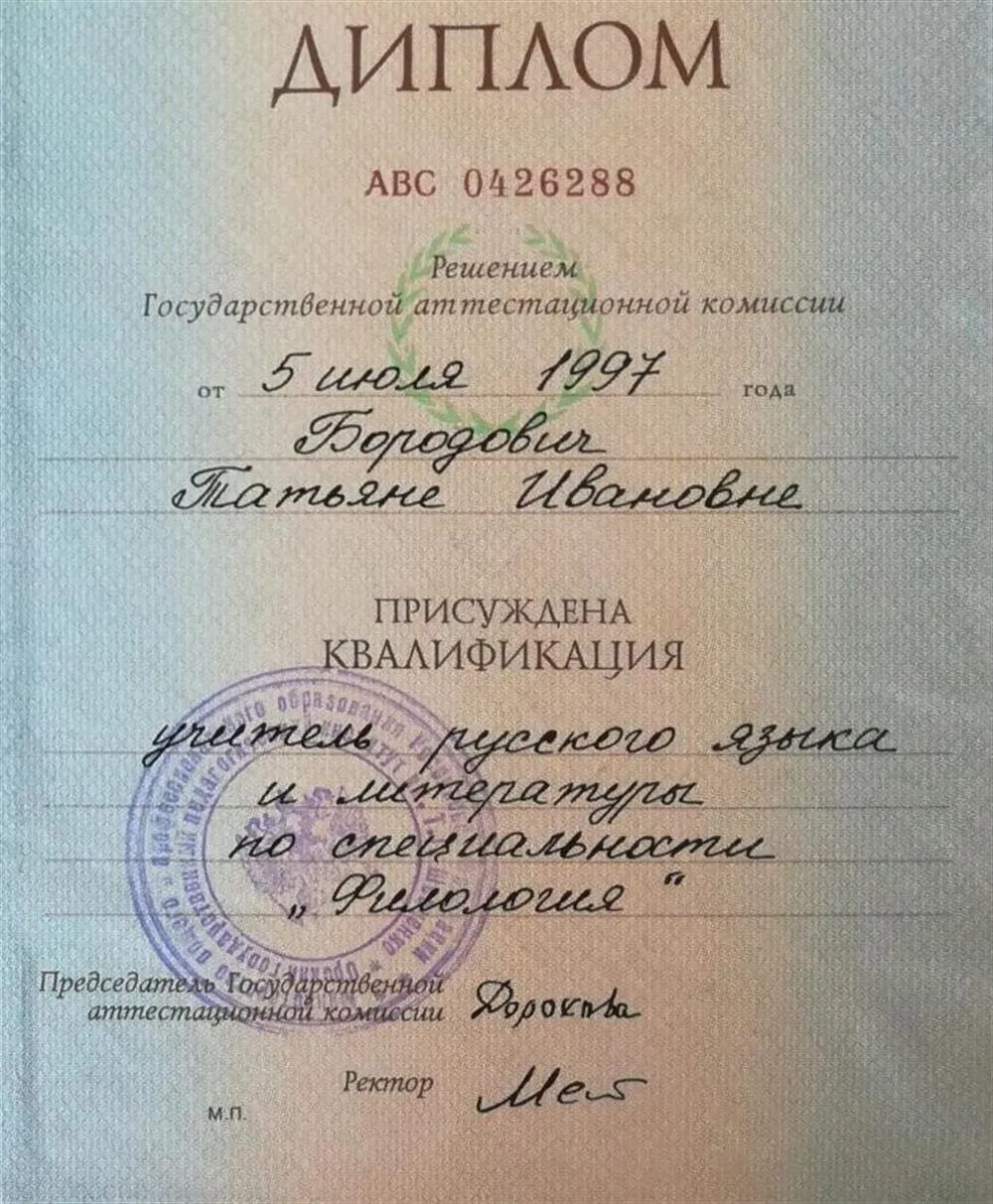 Диплом об образовании