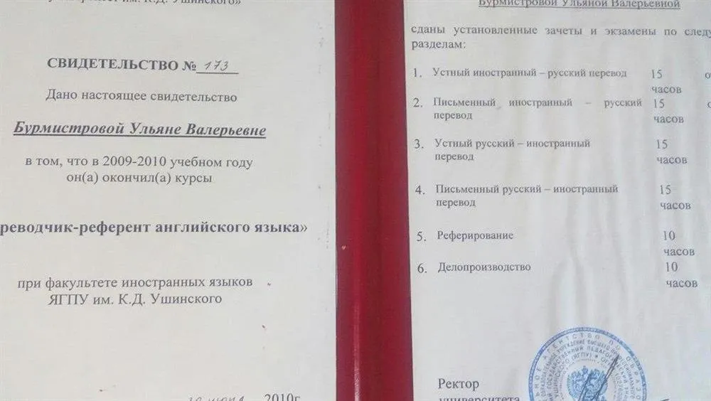 Свидетельство