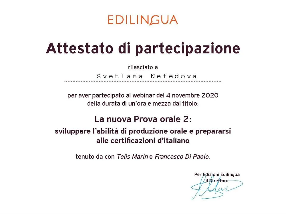 La nuova Prova orale 2: sviluppare l’abilita di produzione orale e prepararsi alle certificazioni d’italiano 