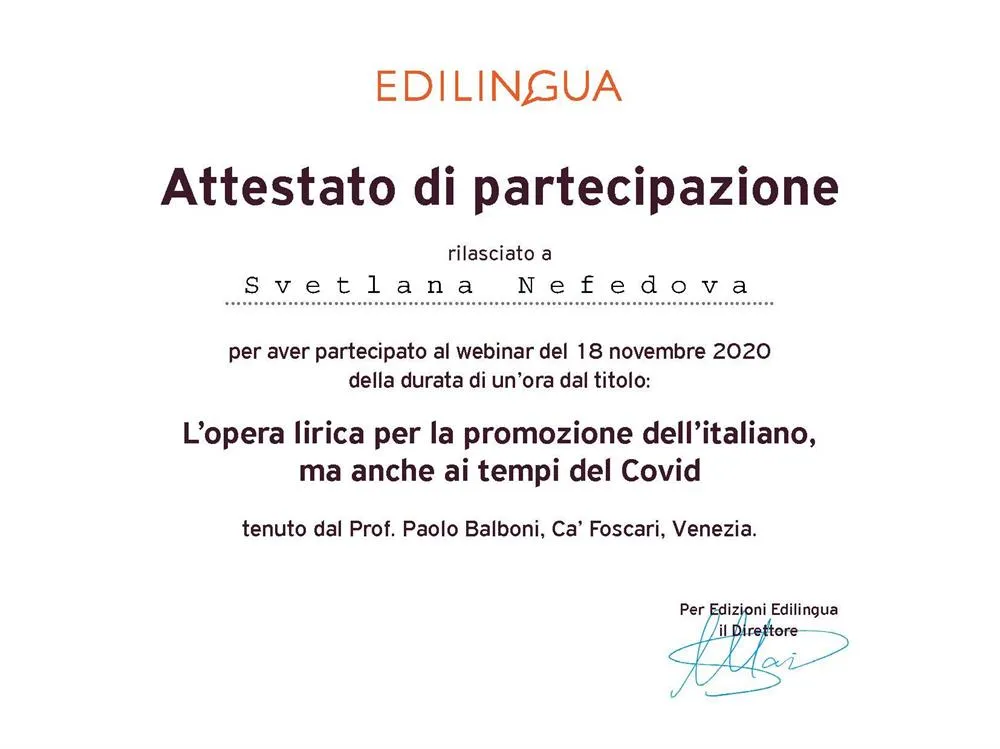 L’opera lirica per la promozione dell’italiano, ma anche ai tempi del Covid