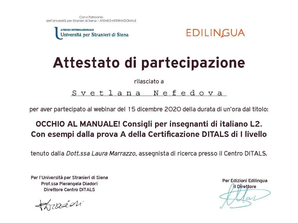 OCCHIO AL MANUALE! Consigli per insegnanti di italiano L2. Con esempi dalla prova A della Certificazione DITALS di I livello 