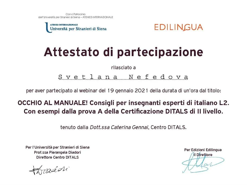 OCCHIO AL MANUALE! Consigli per insegnanti esperti di italiano L2. Con esempi dalla prova A della Certificazione DITALS di II livello