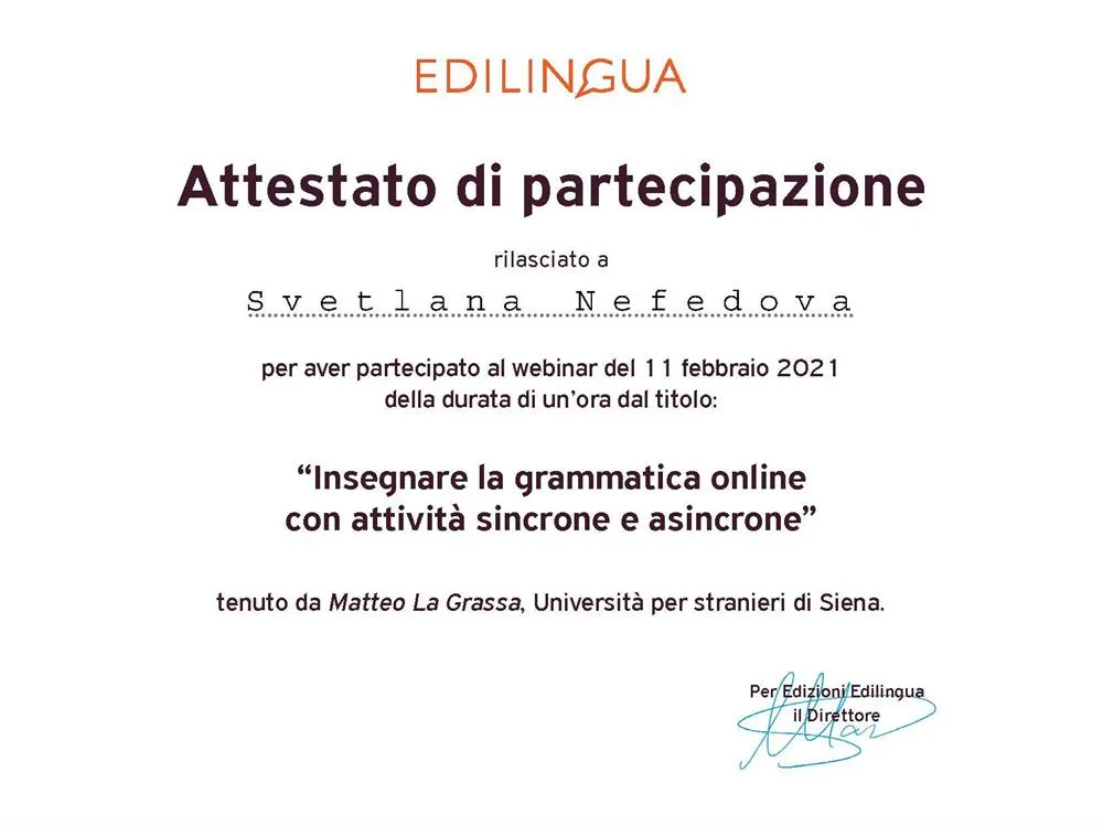 Insegnare la grammatica online con attivita sincrone e asincrone