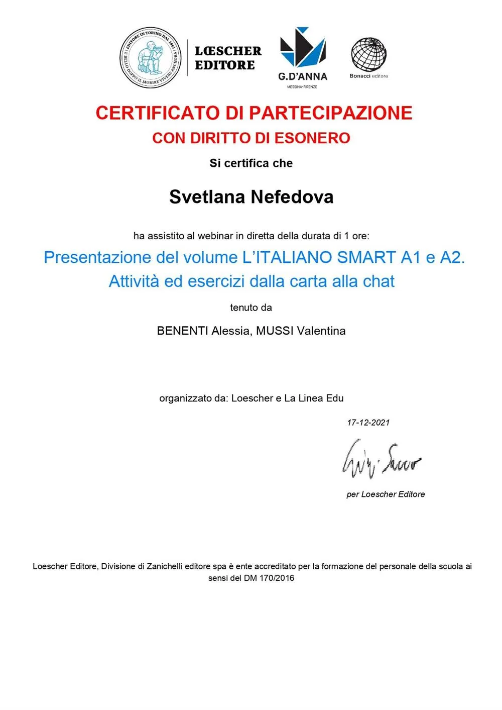 "Presentazione del volume L’ITALIANO SMART A1 e A2. Attivita ed esercizi dalla carta alla chat"
