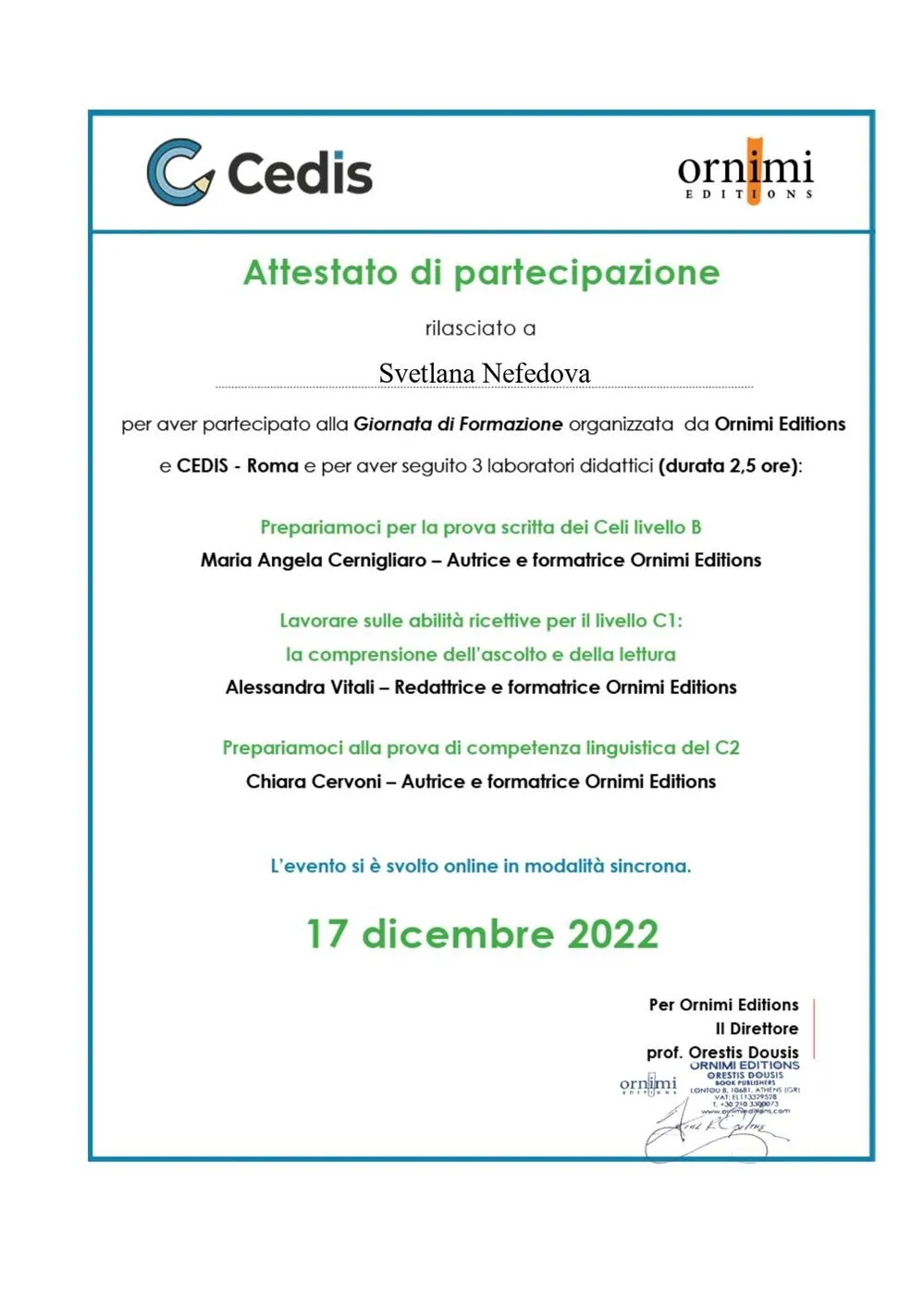 “Esami Celi: come preparare i nostri studenti”.
