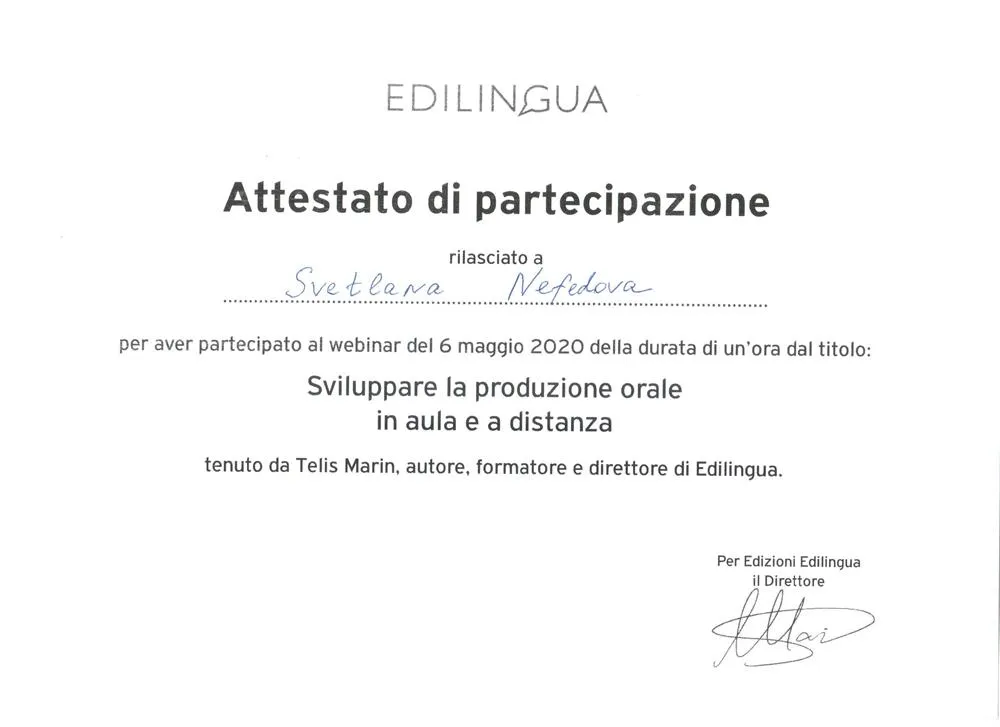 Webinar Sviluppare la produzione orale in aula e a distanza