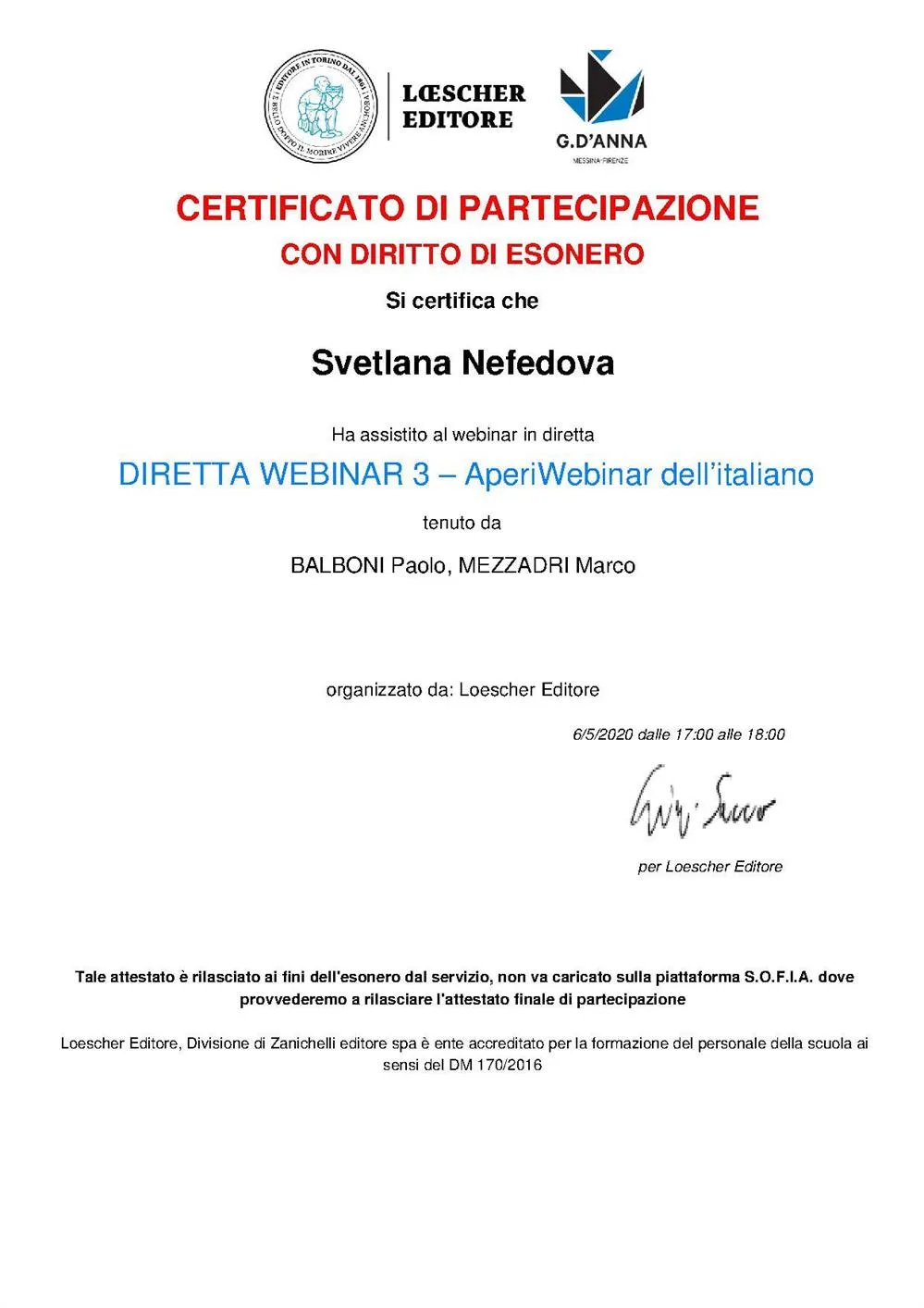 Diretta Webinar 3 AperiWebinar dell'italiano