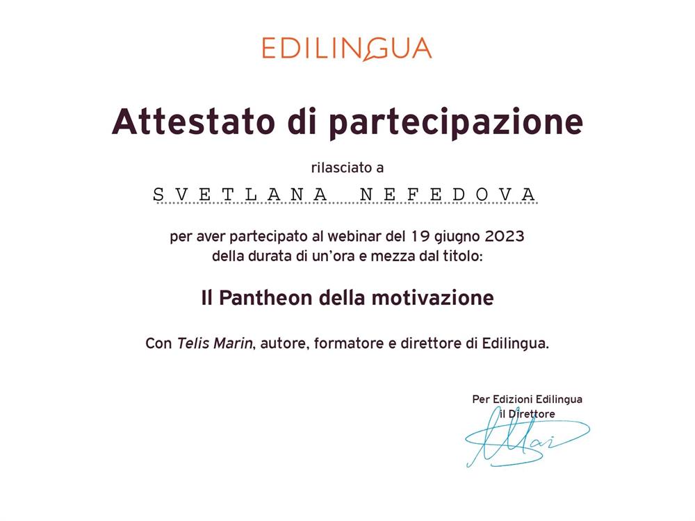 Il Pantheon della motivazione