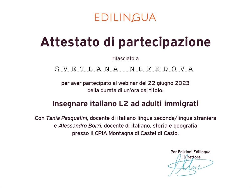  Insegnare italiano L2 ad adulti immigrati