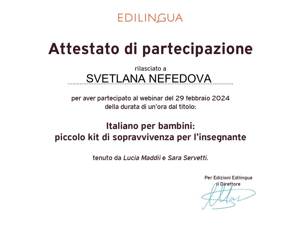 Italiano per bambini: piccolo kit di sopravvivenza per l'insegnante.