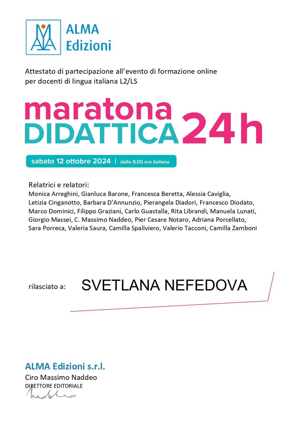 La Maratona Didattica di 24 ore 